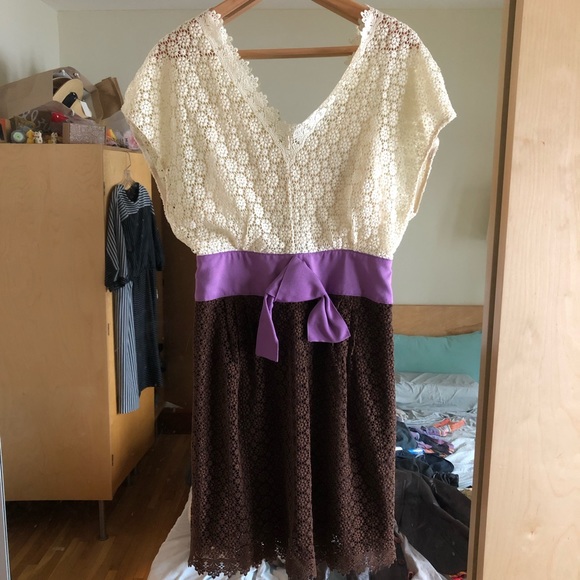 Milly Crochet Lace Midi Dress - Picture 2 of 9